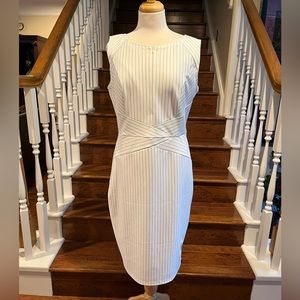 White striped office dress size XL